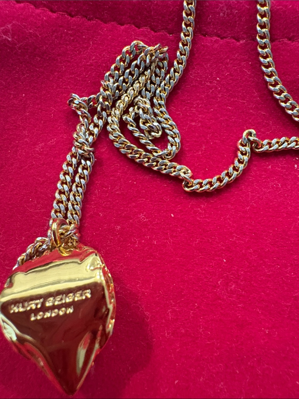 Kurt Geiger Gold Tone Hot Air Balloon Pendant Necklace with Multicolor Stones - Picture 4 of 5